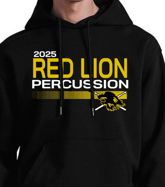 RED LION PERCUSSION short sleeve t-shirt or pullover hoodie