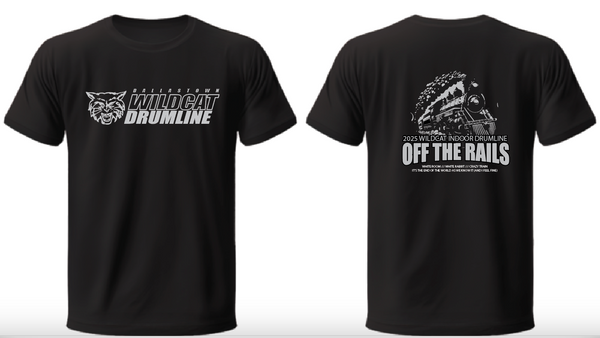 2025 Indoor Drumline OFF THE RAILS t-shirt