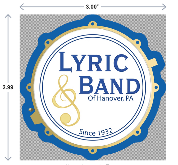 4x4  LYRIC BAND  Die-cut sticker