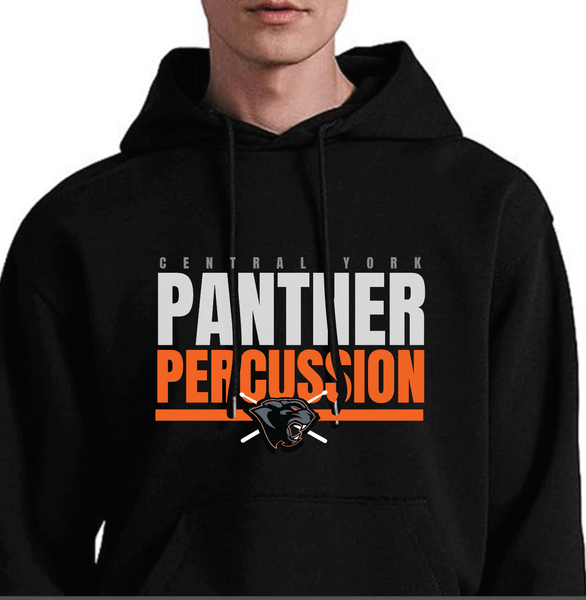 PANTHER PERCUSSION short sleeve t-shirt or pullover hoodie