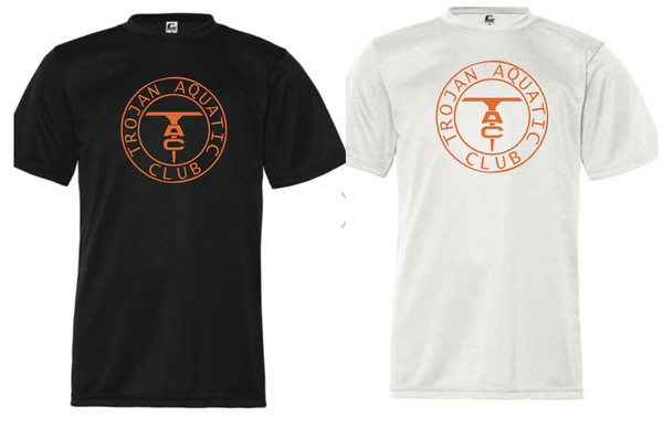 Black or White Unisex Dry Fit Short Sleeve T-Shirt  Youth and Adult Sizes