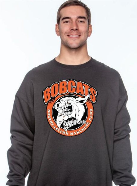 #03 Crew Neck Sweatshirt - "Round Bobcat" Marching Band Logo
