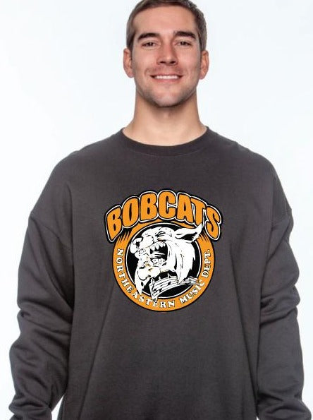 #02 Crew Neck Sweatshirt - "Round Bobcat" Music Department Logo