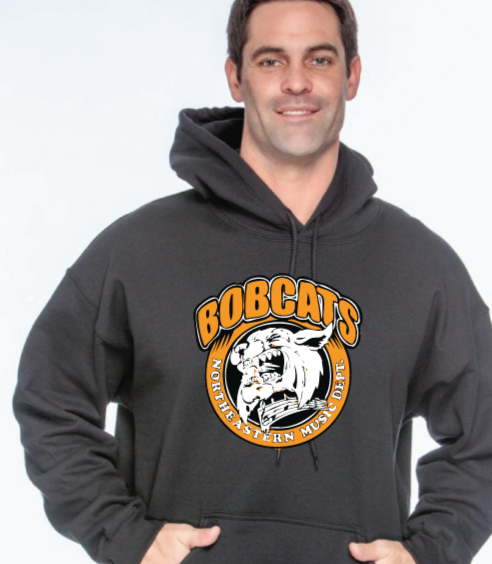 #06 Hoodie - "Round Bobcat” Music Department Logo