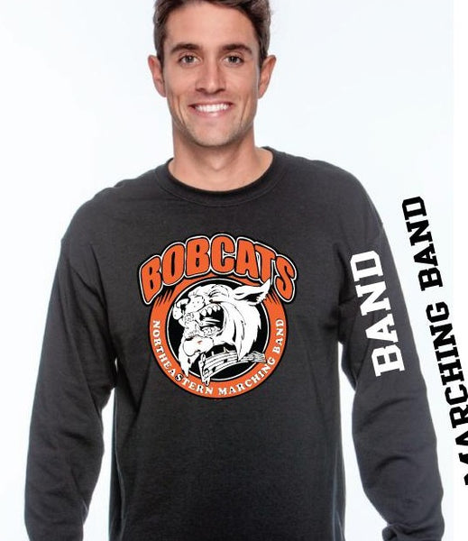 #004 Long Sleeve - "Round Bobcat" Marching Band Logo